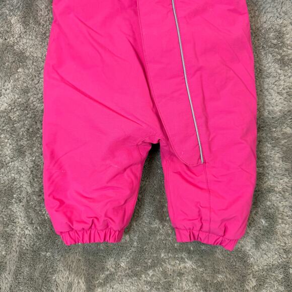 Hanna Andersson Pink Snowsuit Bunting Quilted Hood Baby Girl 6-12 Months - Picture 6 of 13